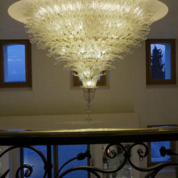 Astoria Oval chandelier  gold and clear  diam250x150cm
