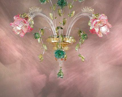Florito A2 sconce  clear with gold polychrome  diam 50  h45cm
