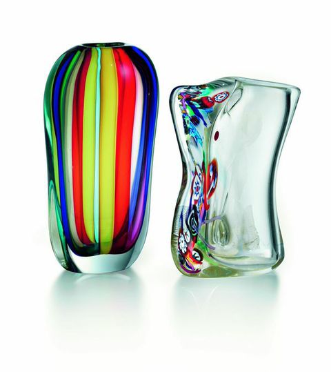 Rainboe Vase 988-3  Ice Vase 988-2 (on right)
