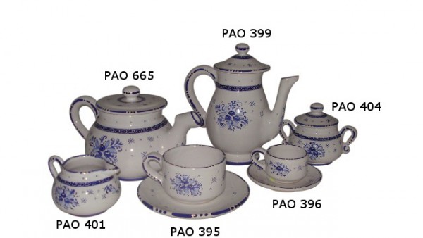 Tea set pao Blue Bouquet